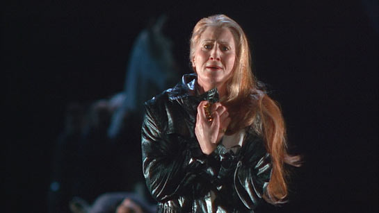 Anne Evans as Brünnhilde in Harry Kupfer's production in Bayreuth
