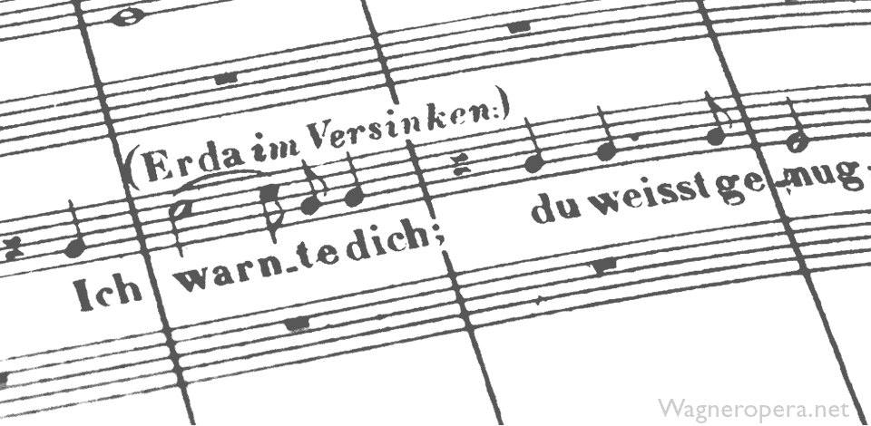 Erda: Ich warnte dich; du weisst genug. (Das Rheingold)