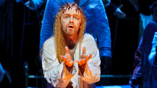 Detlef Roth as Amfortas in Stefan Herheim's production of Parsifal at the Bayreuth Festival