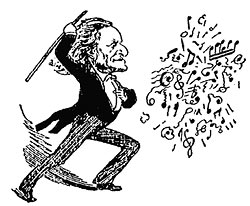 Richard Wagner caricature Illustration