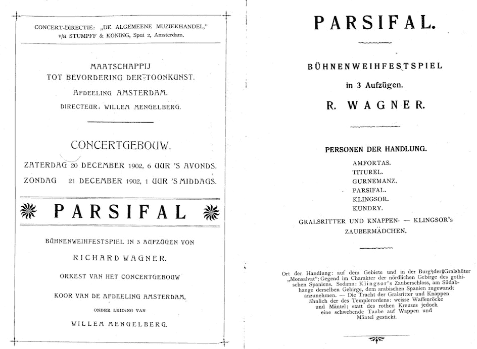 Parsifal Concertgebouw 1902, Willem Mengelberg