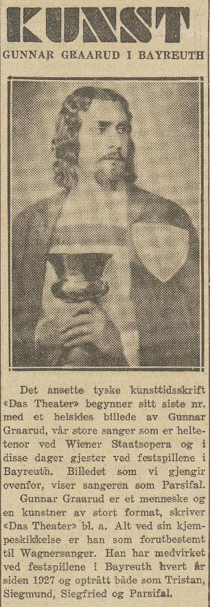 Gunnar Graarud, Arbeiderbladet, 5. august 1931